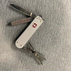 Victorinox Silver Alox Keychain Multi-Tool with Scissors and File